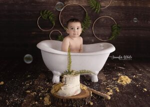 Adelaide based Accredited Professional Photographer Jennifer White Photography Cake Smash Photo Shoot